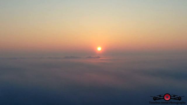 Stunning Sunrise Coming Up Through The Fog Drone Footage 4K Hyper- Lapse Must See! смотреть онлайн
