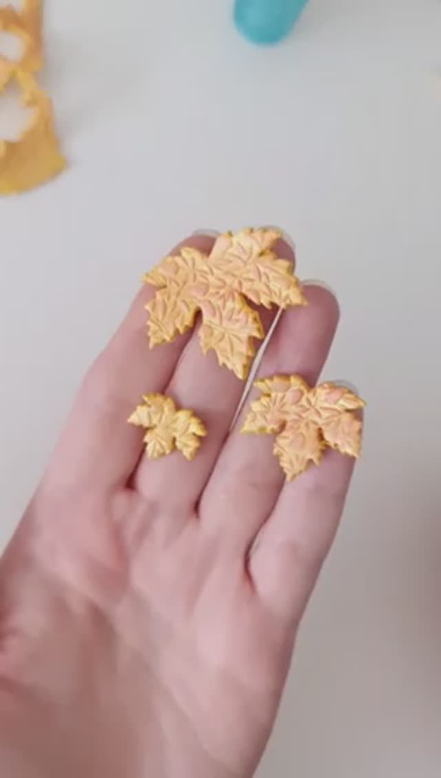 осенние листья #мини-урок из полимерной глины #shorts # смотреть онлайн