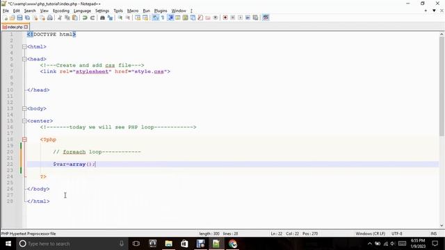 while loop | foreach loop in php | #learnphp #php смотреть онлайн