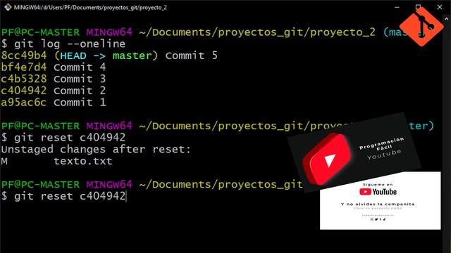 ¿Cómo usar GIT RESET, GIT REVERT y GIT CHECKOUT? - Curso Git y GitHub - Capítulo 8 смотреть онлайн