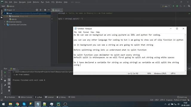 Split function in python | Coding | Programming смотреть онлайн