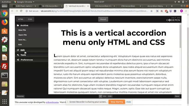 5+ CSS Accordion Menu Examples смотреть онлайн