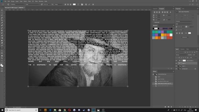 Create A Displaced Text Portait | Photoshop Tutorial смотреть онлайн