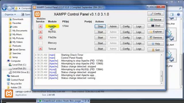 Basic PHP Tutorial : Configuring PHP, Apache and mySQL (Setting up a local server) смотреть онлайн