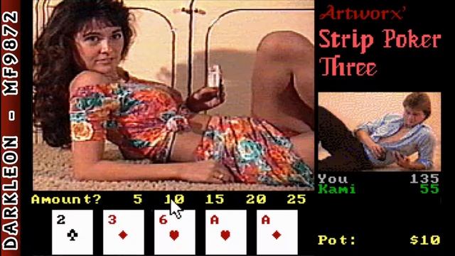 Strip Poker III © 1991 Artworx Software - PC DOS - Gameplay смотреть онлайн