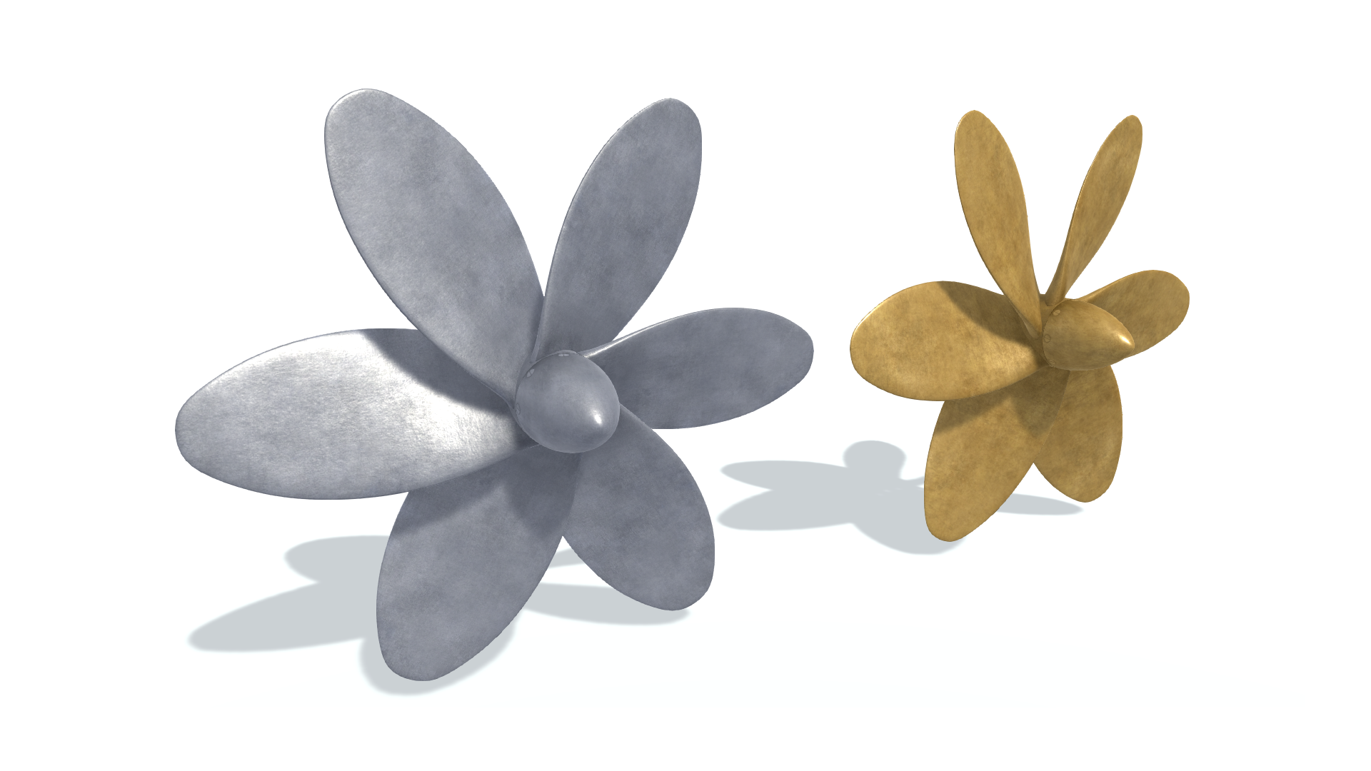 3D model.  Ship screw E 6. Гребной винт.