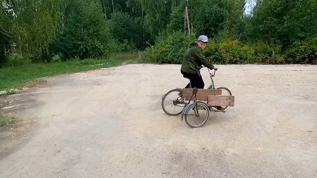 дрифт на велике с коляской