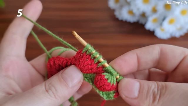 Wow! Amazing🍓Super Easy 3D how to make eye catching tunisian crochet Everyone who saw it loved it смотреть онлайн