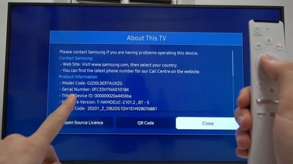 How to Check Samsung The Frame Serial Number - Samsung Smart TV Settings - SN Check on Samsung