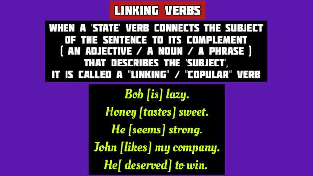 What are Stative & Dynamic Verbs || Linking Verbs || Difference between State & Event Verbs смотреть онлайн