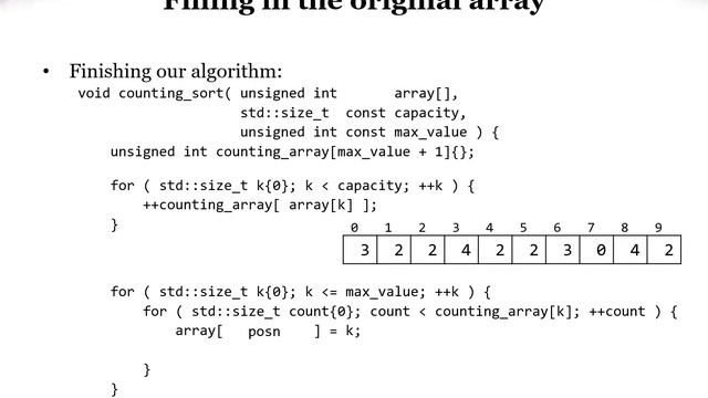 7.5 Counting sort смотреть онлайн