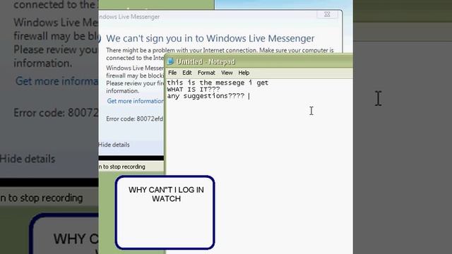 Msn Problems error 80072efd смотреть онлайн