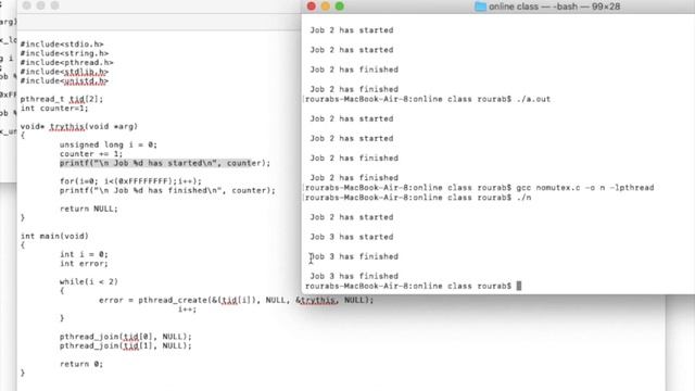 Mutex Example смотреть онлайн