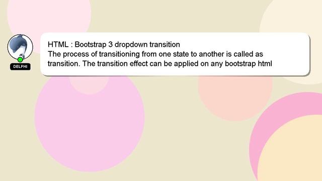 HTML : Bootstrap 3 dropdown transition смотреть онлайн