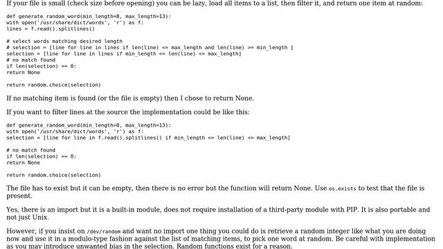Code Review: Python random word generator (2 Solutions!!) смотреть онлайн