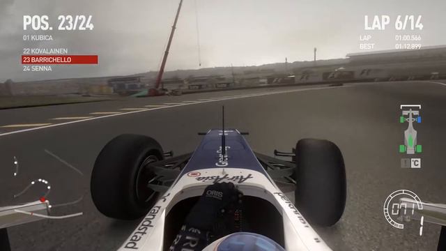 F1 2010 - Tyre Failure After Pit Stop. смотреть онлайн