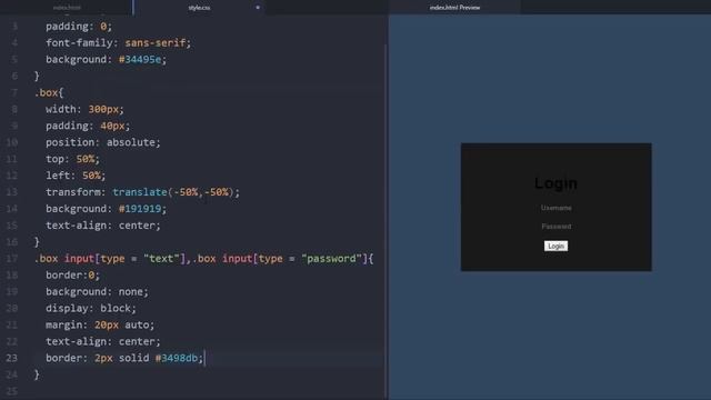 Анимированная форма входа с использованием только HTML и CSS смотреть онлайн