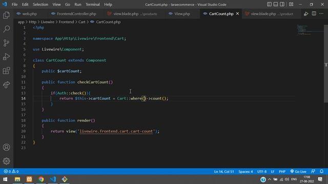 Laravel 9 Ecom - Part 34: Show Cart items count using livewire event listeners in laravel 9 смотреть онлайн