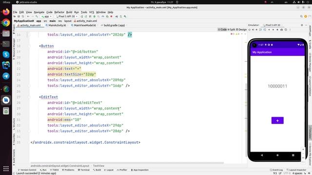Построение архитектуры MVVM, LiveData, Binding смотреть онлайн