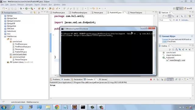 Java Webservice Example using eclipse IDE,wsimprort and wsgen.mp4 смотреть онлайн