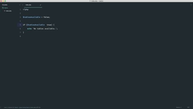 PHP Basics: IF statements and operators: Comparison operators (16/35) смотреть онлайн