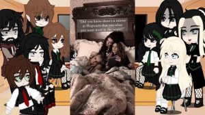 |🌿Реакция 🌿| персонажей ГП на Сестёр Блэк тик-ток