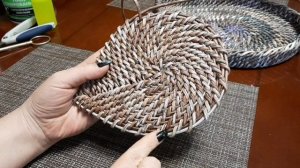 МК! Поднос листик корневым плетением подробно