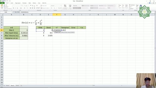 Mencari Deret Taylor Sin (x) Menggunakan Microsoft Excel смотреть онлайн
