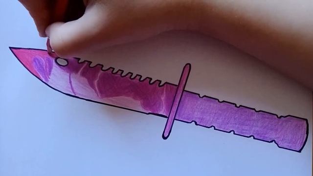 Как нарисовать нож M9 Bayonet 