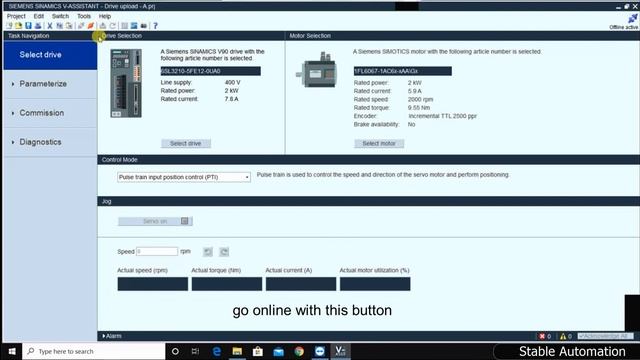 Siemens Sinamics V90 Servo Drive - Upload And Download