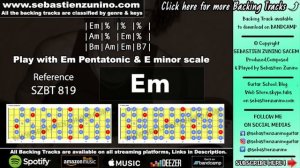 Sad Slow Blues Backing Track Jam in E minor  | SZBT 819