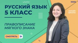 Правописание мягкого знака. Урок 7. Русский язык  5 класс