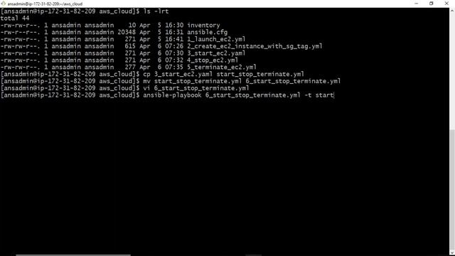 AWS Provisioning using Ansible | single playbook to start,stop and terminate ec2 instacnes смотреть онлайн