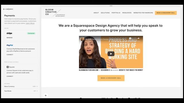 Connect Sqaurespace to Paypal, Stripe, & Square смотреть онлайн