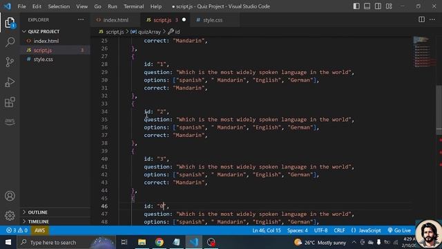 How to Create a Quiz Website using Javascript, HTML and CSS - Step by Step #javascript #webdesigner смотреть онлайн