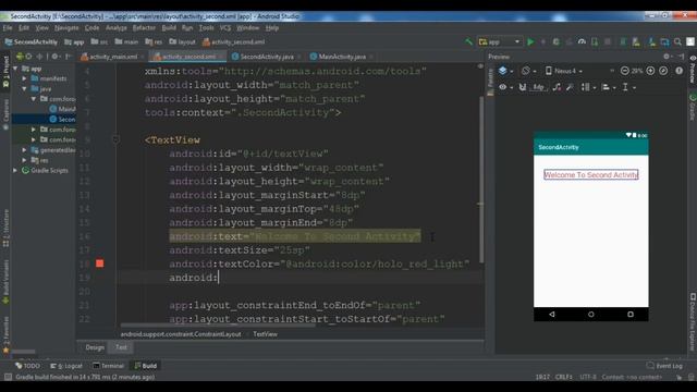 Android Studio How To Open Second Activity | Working With Multiple Activity смотреть онлайн
