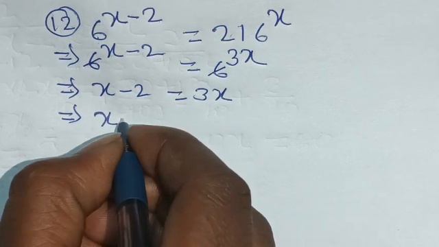 6^(x-2) = 216^x смотреть онлайн