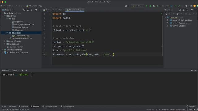 Upload a file to S3 using Python смотреть онлайн