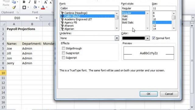 Excel 2010 Tutorial The Format Cells Dialog Box Microsoft Training Lesson 7.2 смотреть онлайн