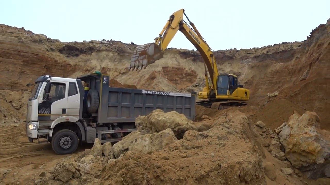 4 РЕЙСА ПЕСКА НА FAW С ДРУГОГО КАРЬЕРА смотреть онлайн