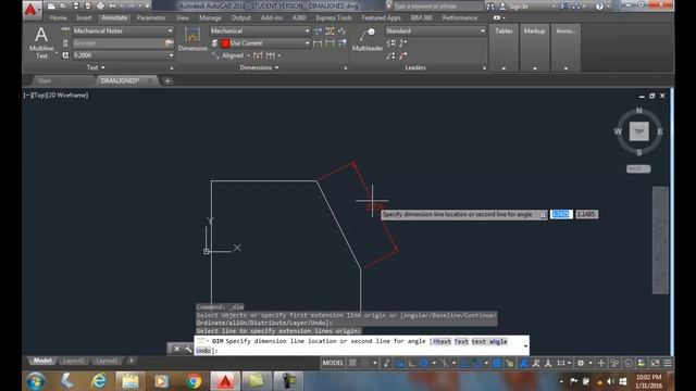 AutoCAD I 17-06 Dimensioning Angled Surfaces смотреть онлайн