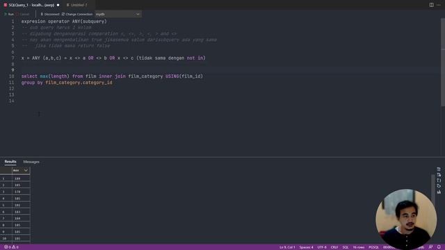 POSTGRESQL TUTORIAL #48 OPERASI ANY смотреть онлайн
