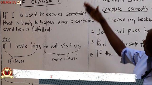 ENGLISH LESSON IF CLAUSE 1 , GOMBE JUNIOR SCHOOL смотреть онлайн