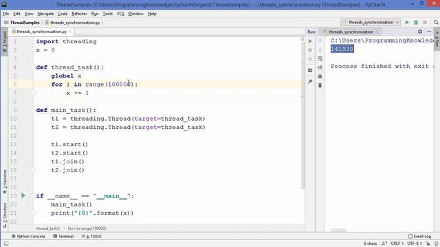 Python Thread Tutorial For Beginners 5 - Thread Synchronization Using Locks смотреть онлайн