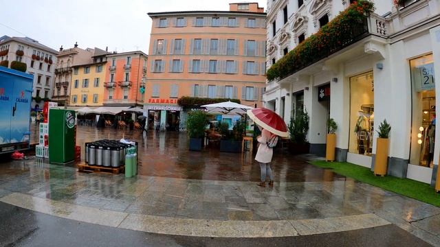 Swiss, Switzerland, LUGANO, Ticino, Walkingtour  4k