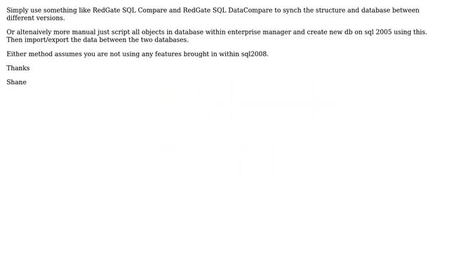 I want to downgrade my database from SQL 2005 to SQL 2000 (2 Solutions!!) смотреть онлайн
