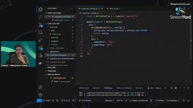 Definindo e buscando variáveis com Cypress смотреть онлайн