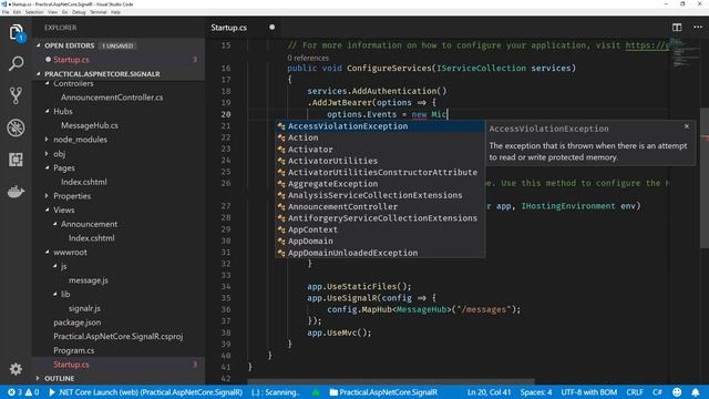 Practical ASP.NET Core SignalR | Server | Authorization смотреть онлайн
