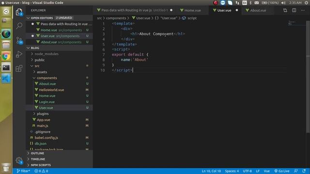 Vue js tutorial for beginners #28 Pass data in routing params | Vue router part 3 смотреть онлайн