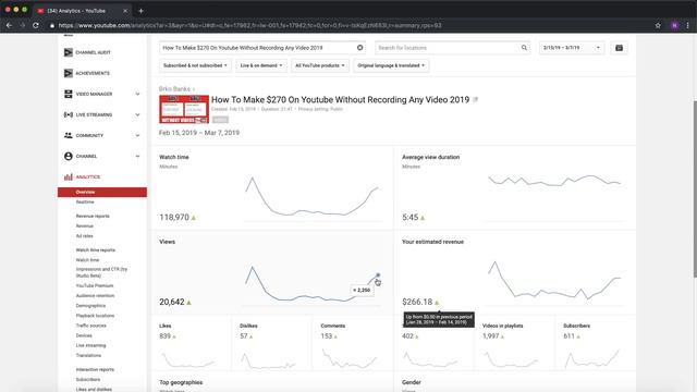 This Is Exactly How Much YouTube Paid Me For 100,000 Viewed Video